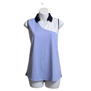 Belyn Key Malibu Sleeveless Polo Tank Top Sz M